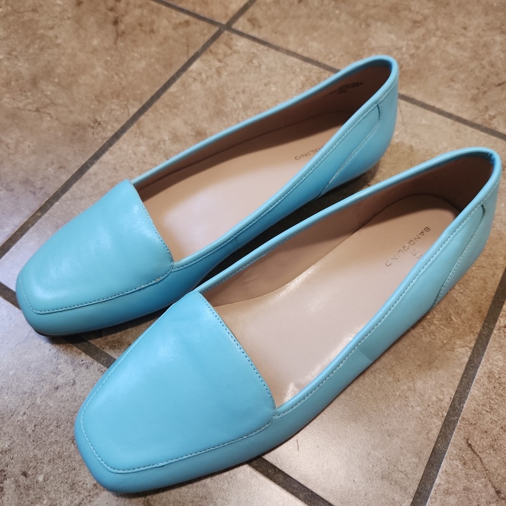 Bandolino BNLiberty Leather Loafers Blue/Teal Flats Women's Size 10M Casual Nice